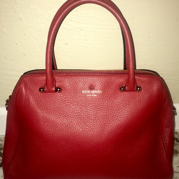 Kate Spade Red Crossbody Satchel Purse - Picture 1 of 3
